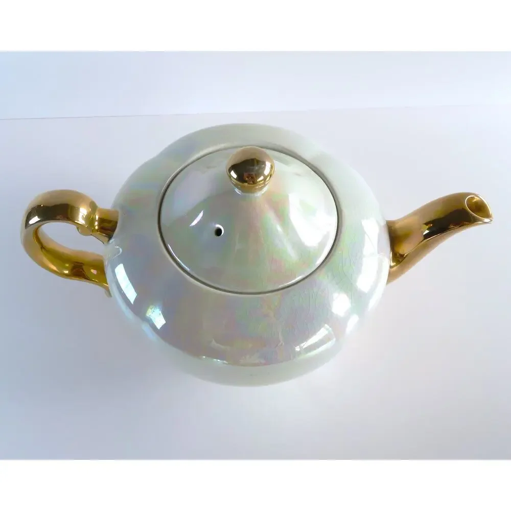 Vintage Ellgreave Heatmaster Teapot, Ditmar Urbach Cups Lusterware Tea Set